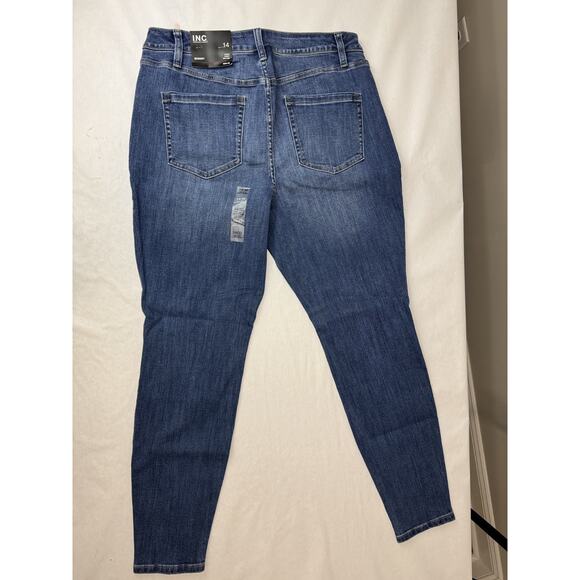 NWT I.N.C. International Concepts Jeans Skinny Curvy Mid-Rise Blue Size 14 / 32 - Picture 2 of 11
